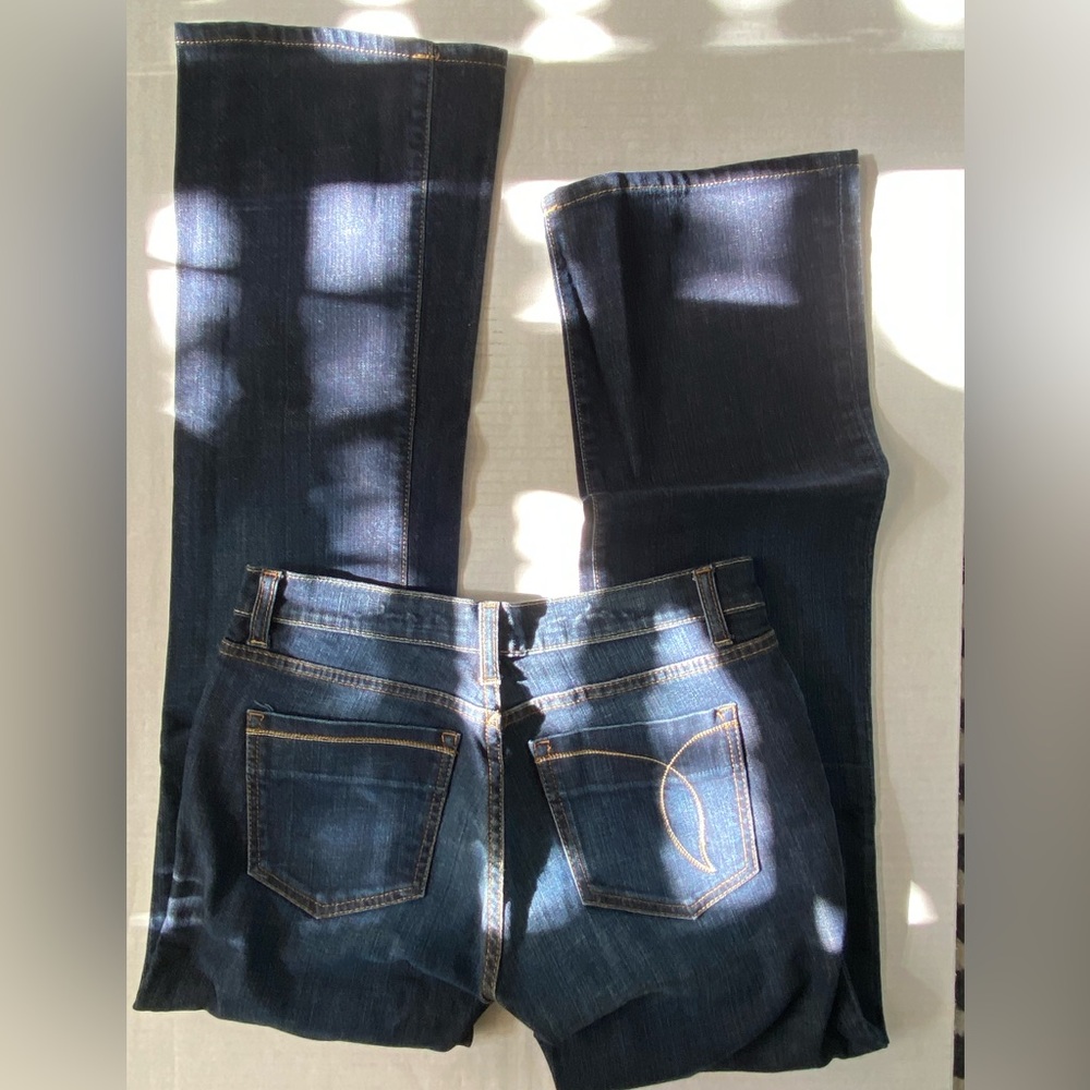 Edun Medium Wash Flare Jeans - Picture 2 of 14
